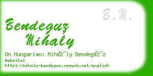 bendeguz mihaly business card